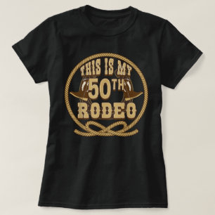 Camiseta Festa de Aniversário de 50 anos de Cowboy Chapéu d