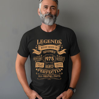 Camiseta Festa de aniversário de 50 anos personalizada vint