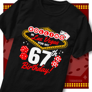 Camiseta Festa de Aniversário de 67 Anos no Cassino Rolling