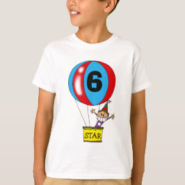 Camiseta Festa de aniversário de 6 de balão de ar quente