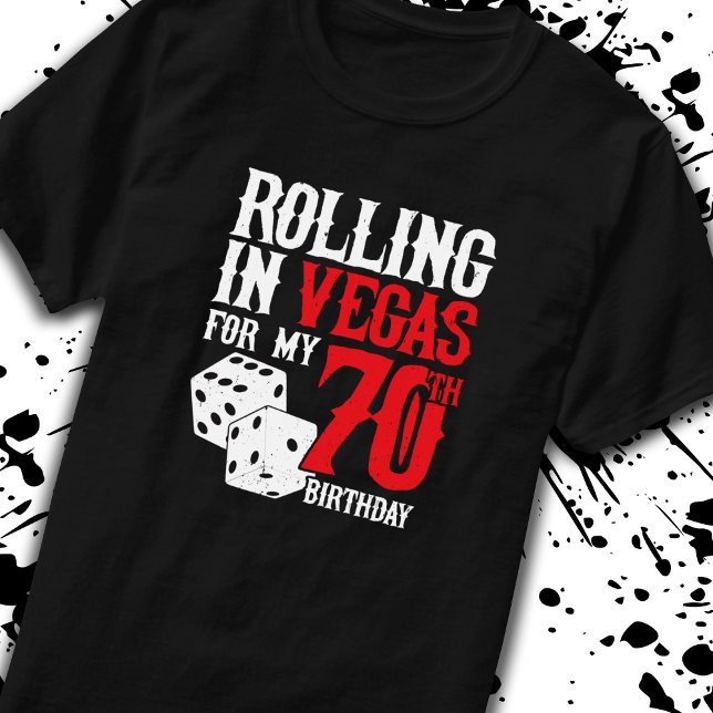 Camiseta Festa de aniversário de 70 de Las Vegas - Rolando  (Criador carregado)