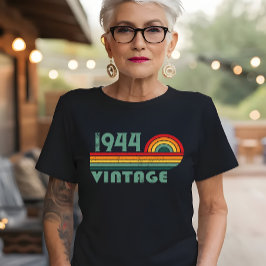 Camiseta Festa de aniversário de 80 anos personalizada vint