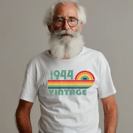 Camiseta Festa de aniversário de 80 anos personalizada vint