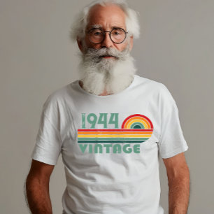 Camiseta Festa de aniversário de 80 anos personalizada vint
