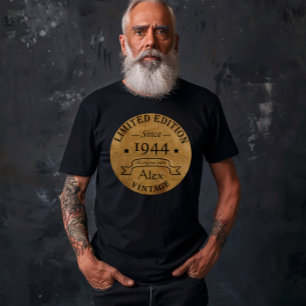 Camiseta Festa de aniversário de 80 de oitava safra persona