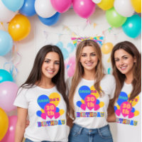 Festa de aniversário de balões de texto personaliz