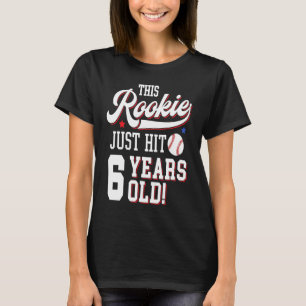 Camiseta Festa de aniversário De Beisebol Este Rookie Acaba