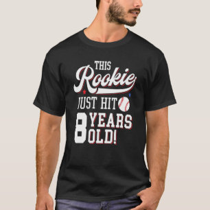 Camiseta Festa de aniversário De Beisebol Este Rookie Acaba