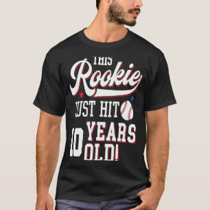 Camiseta Festa de aniversário De Beisebol Este Rookie Basta