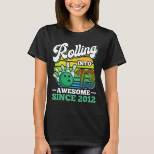 Camiseta Festa de Aniversário de Boliche Faz 13 Anos 13º
