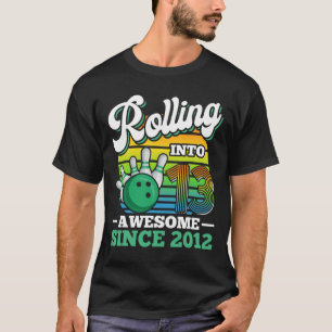 Camiseta Festa de Aniversário de Boliche Faz 13 Anos 13º