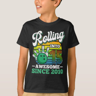 Camiseta Festa de Aniversário de Boliche Fazendo 15 Anos 15