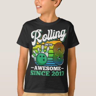 Camiseta Festa de Aniversário de Boliche Fazendo 8 Anos Men