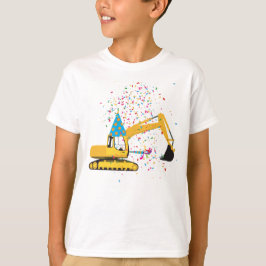Camiseta Festa de aniversário de Caminhão de Construção de 