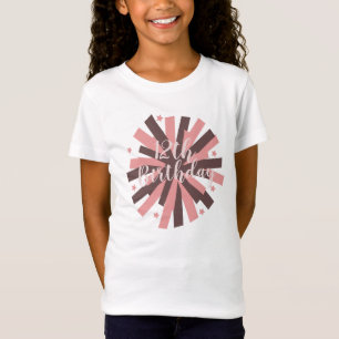 Camiseta Festa de Aniversário de Cheerleading Pom Pom Rosa 