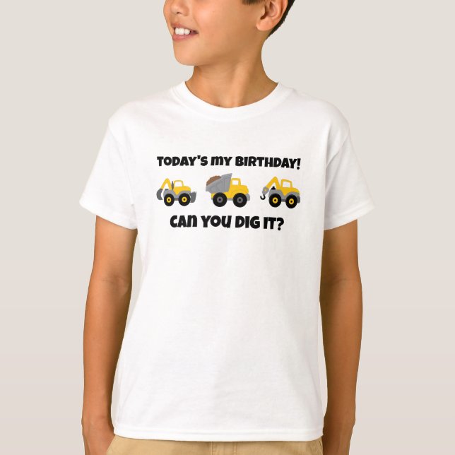 Camiseta Festa de Aniversário de Construção (Frente)