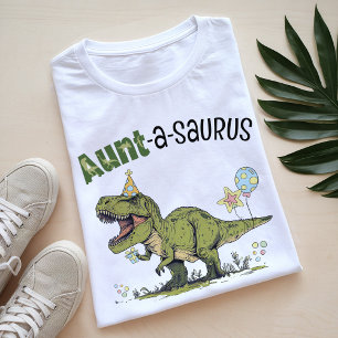 Camiseta Festa de Aniversário de criança Tema do Dinossauro