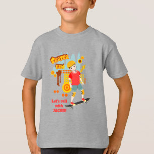 Camiseta Festa de aniversário de Diversão do Parque do skat