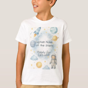 Camiseta Festa de aniversário de Espaço Cósmico   Foguetes 