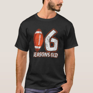 Camiseta Festa de aniversário de futebol infantil de seis a