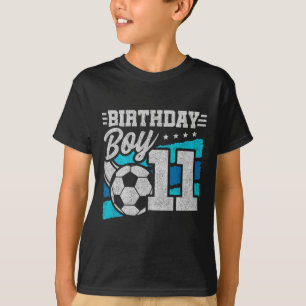 Camiseta Festa de Aniversário de Futebol - Menino de 11 Ano
