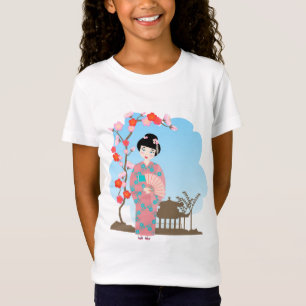 Camiseta Festa de aniversário de garotas Geisha