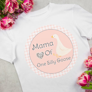 Camiseta Festa de aniversário de Gingham Rosa Rosa de Bobo