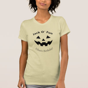 Camiseta Festa de Aniversário de Halloween Jack O’ Fun Ab