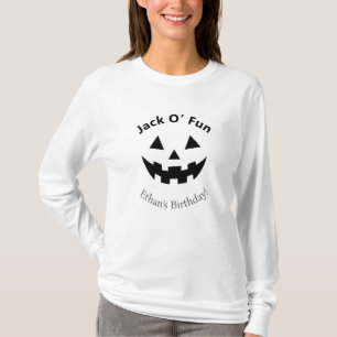 Camiseta Festa de Aniversário de Halloween Jack O’ Fun Ab