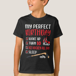 Camiseta festa de aniversário de Hóquei no Gelo de 10 Anos