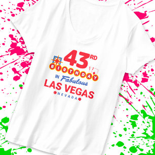 Camiseta Festa de aniversário De Las Vegas - 43º Aniversári