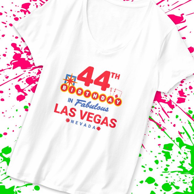Camiseta Festa de aniversário De Las Vegas - 44 no Aniversá (Criador carregado)