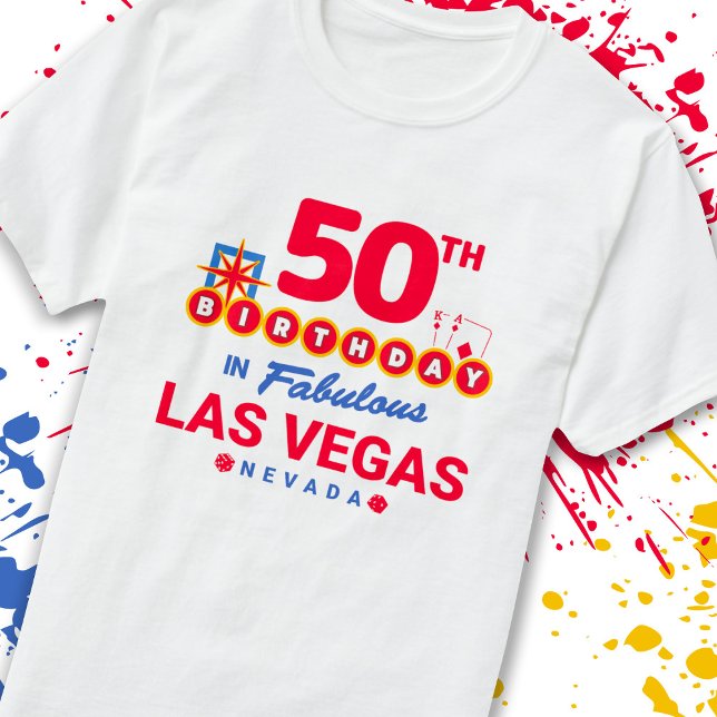 Camiseta Festa de aniversário De Las Vegas - 50º Aniversári (Criador carregado)