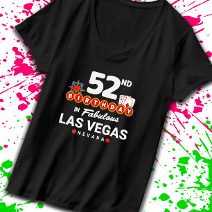 Camiseta Festa de aniversário De Las Vegas - 52º Aniversári