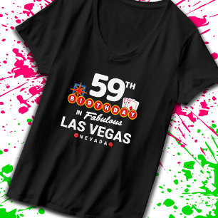 Camiseta Festa de aniversário De Las Vegas - 59º Aniversári