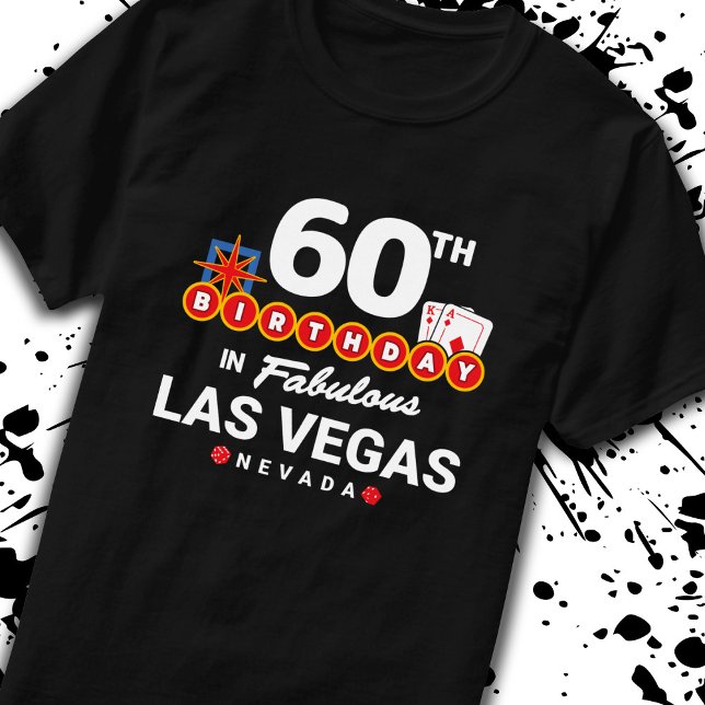 Camiseta Festa de aniversário De Las Vegas - 60º Aniversári (Criador carregado)