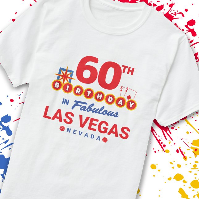 Camiseta Festa de aniversário De Las Vegas - 60º Aniversári (Criador carregado)