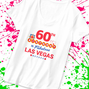Camiseta Festa de aniversário De Las Vegas - 60º Aniversári