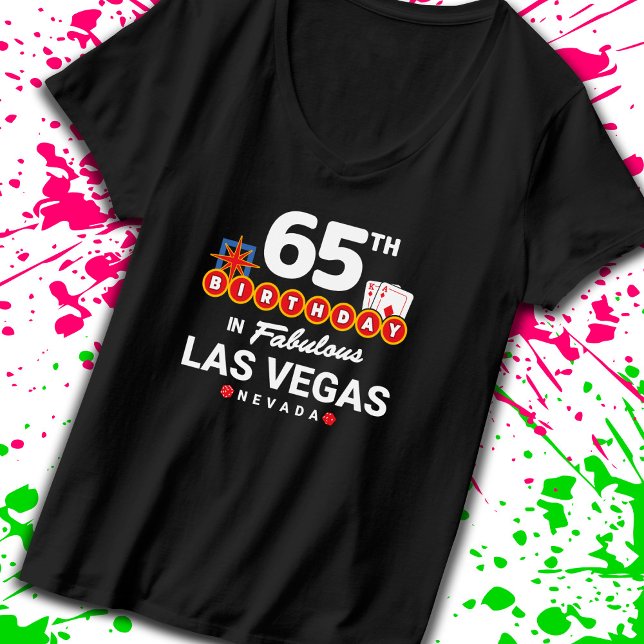 Camiseta Festa de aniversário De Las Vegas - 65º Aniversári (Criador carregado)
