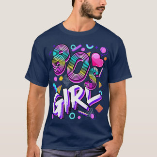 Camiseta Festa de Aniversário de Menina dos Anos 80 Mulhere