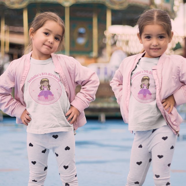 Camiseta Festa de aniversario de meninas Personalizada da P (Criador carregado)