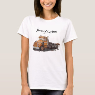 Camiseta Festa de Aniversário de Meninos Caminhão Semi Oran