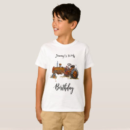 Camiseta Festa de aniversário de meninos com design de trat