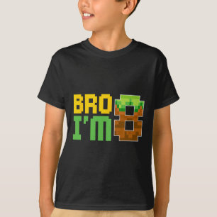 Camiseta Festa de Aniversário de Meninos I'm 8 Vídeo de Ani