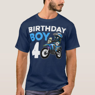 Camiseta Festa de aniversário de motocross 4ª presente de m