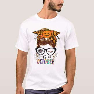 Camiseta Festa De Aniversário De Outubro Com Pumpkin Para E