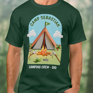 Camiseta Festa de aniversário de Pais para acampamentos ext