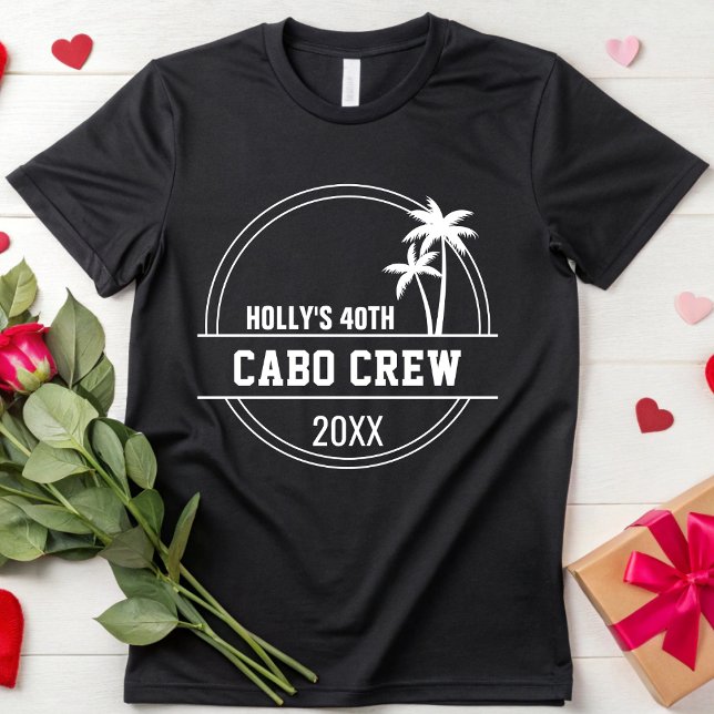 Camiseta Festa de aniversário de praia personalizada 30 40º (Criador carregado)