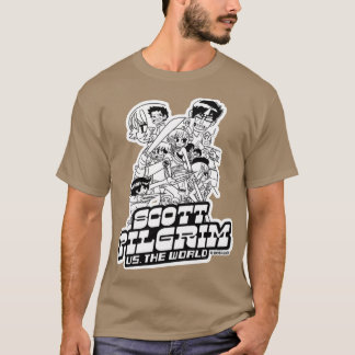 Camiseta Festa de aniversário de Scott Pilgrim e personagen