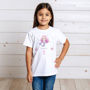 Camiseta Festa de aniversário de Sereia Bonita